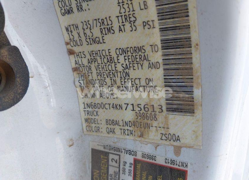 Photo 9 of 2019 Nissan Frontier S (VIN 1N6BD0CT4KN715613)