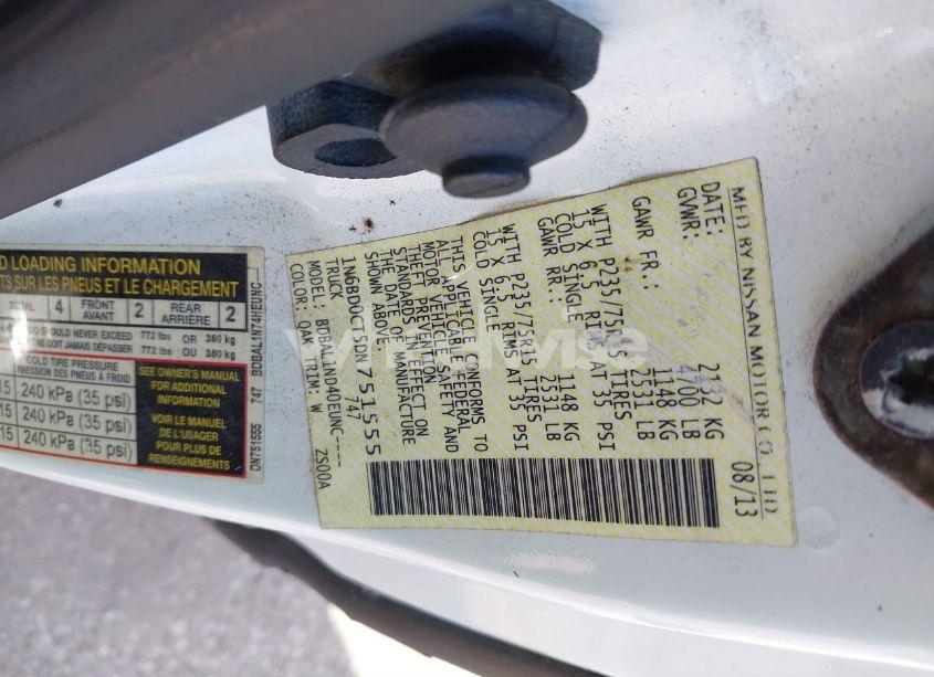 Photo 9 of 2013 Nissan Frontier S (VIN 1N6BD0CT5DN751555)