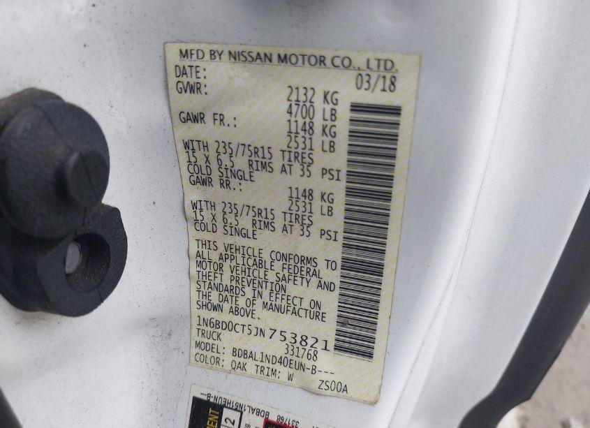 Photo 9 of 2018 Nissan Frontier S (VIN 1N6BD0CT5JN753821)