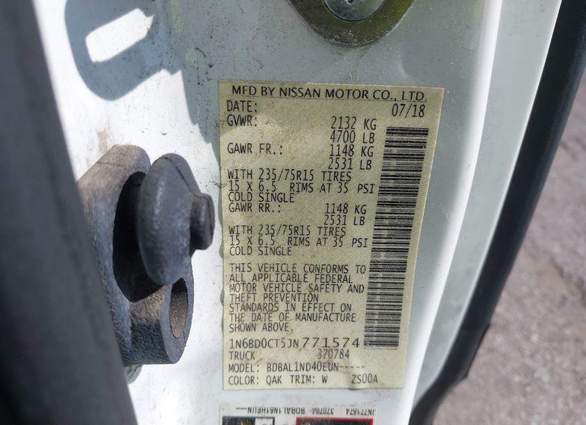 Photo 9 of 2018 Nissan Frontier S (VIN 1N6BD0CT5JN771574)