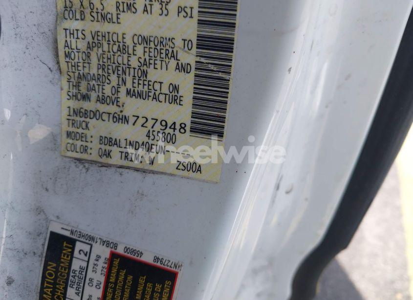 Photo 9 of 2017 Nissan Frontier S (VIN 1N6BD0CT6HN727948)