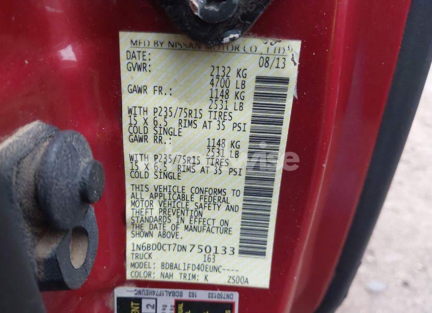 Photo 9 of 2013 Nissan Frontier S (VIN 1N6BD0CT7DN750133)