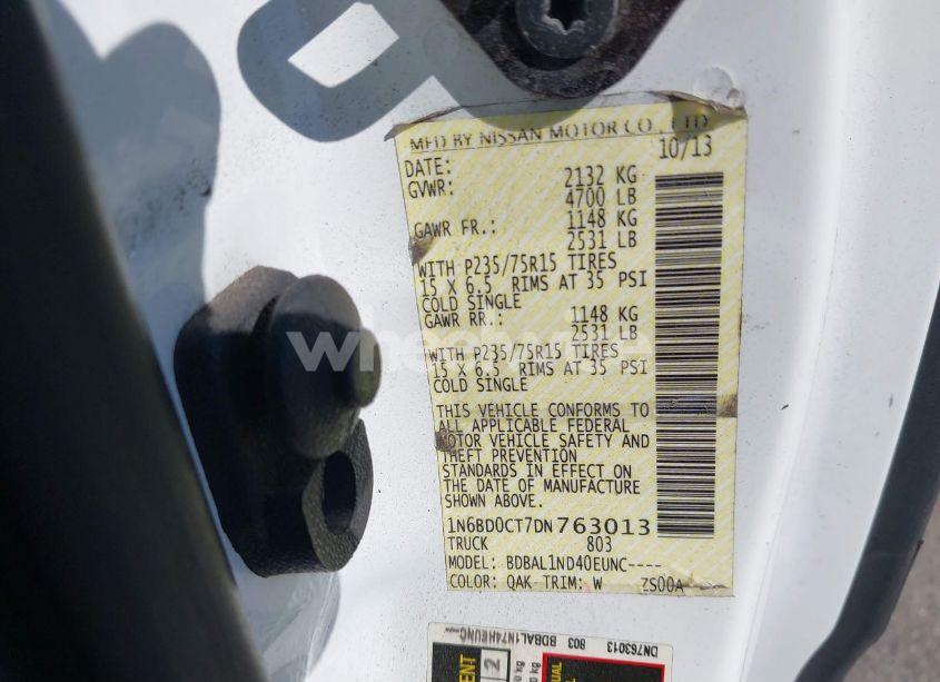 Photo 9 of 2013 Nissan Frontier S (VIN 1N6BD0CT7DN763013)