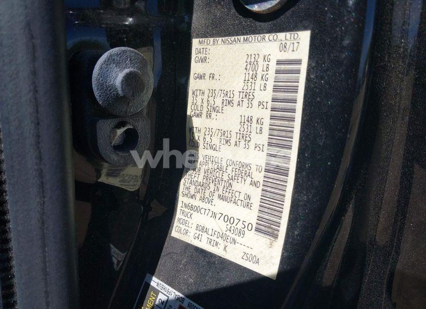 Photo 9 of 2018 Nissan Frontier S (VIN 1N6BD0CT7JN700750)