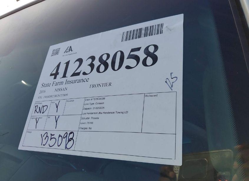 Photo 18 of 2016 Nissan Frontier S (VIN 1N6BD0CT8GN753899)