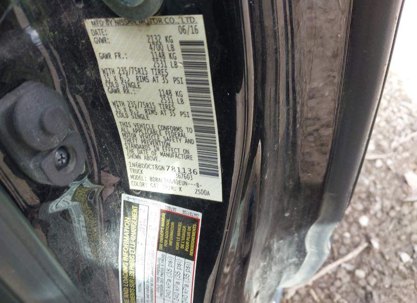 Photo 9 of 2016 Nissan Frontier S (VIN 1N6BD0CT8GN781136)