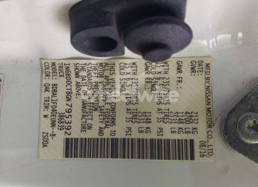 Photo 9 of 2016 Nissan Frontier S (VIN 1N6BD0CT8GN795392)