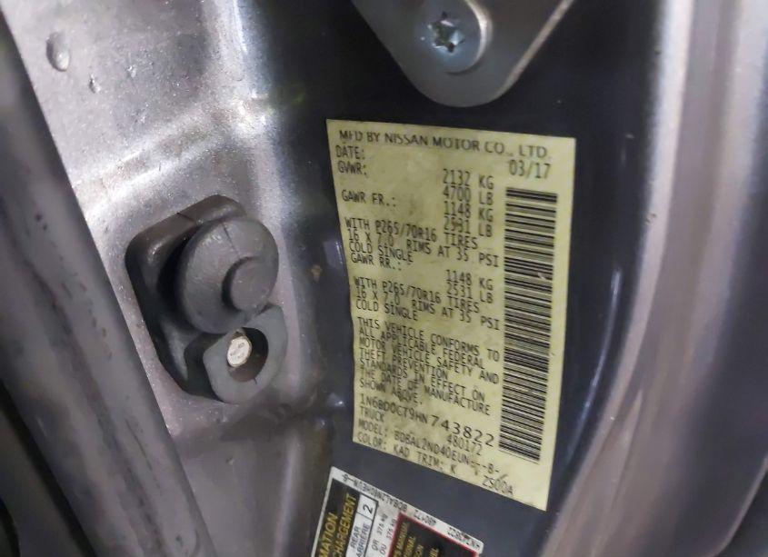 Photo 9 of 2017 Nissan Frontier SV-I4 (VIN 1N6BD0CT9HN743822)