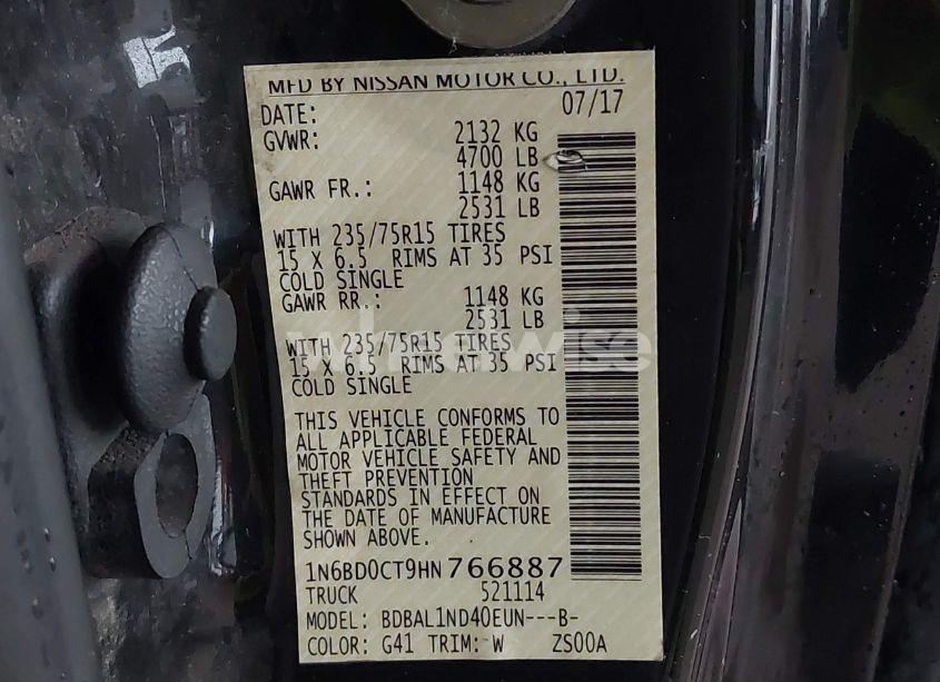 Photo 9 of 2017 Nissan Frontier S (VIN 1N6BD0CT9HN766887)