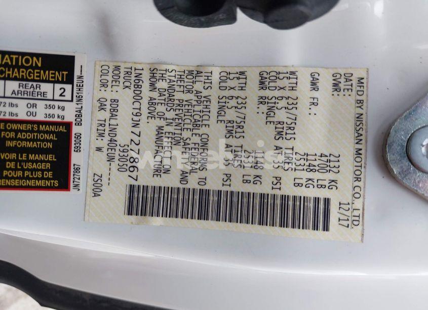 Photo 9 of 2018 Nissan Frontier S (VIN 1N6BD0CT9JN727867)