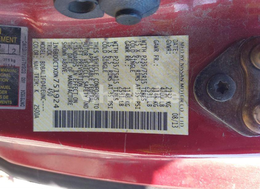 Photo 9 of 2013 Nissan Frontier S (VIN 1N6BD0CTXDN751924)