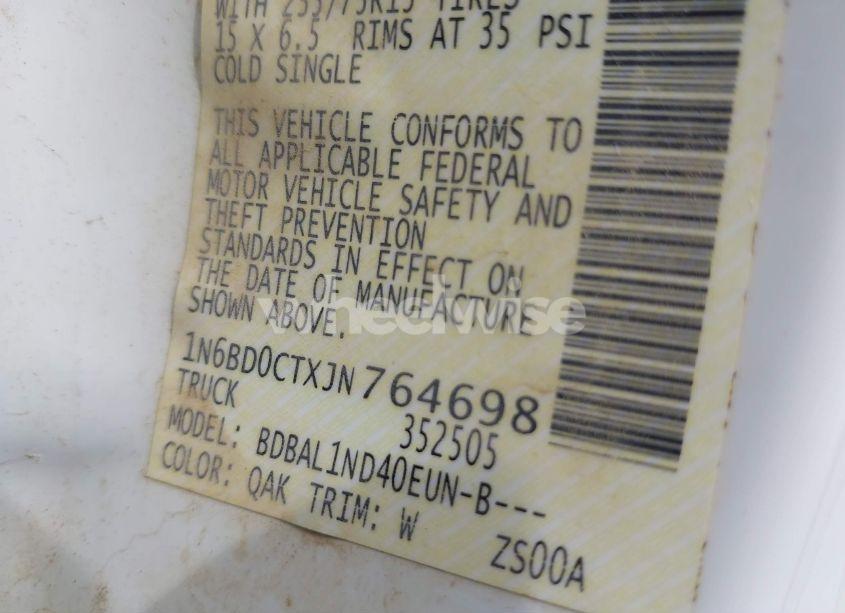 Photo 9 of 2018 Nissan Frontier S (VIN 1N6BD0CTXJN764698)