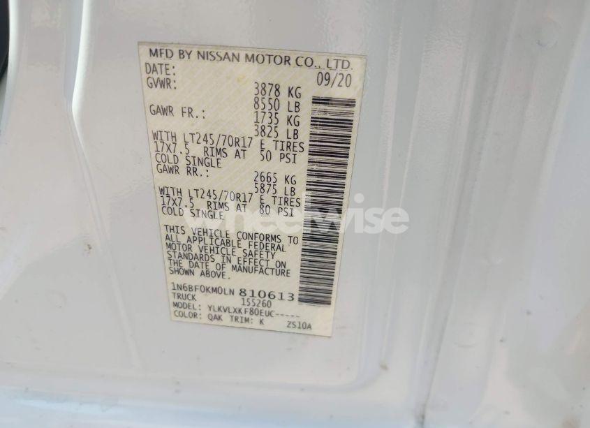 Photo 9 of 2020 Nissan Nv CARGO NV1500 SV STANDARD ROOF V6 (VIN 1N6BF0KM0LN810613)