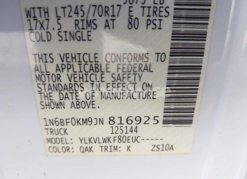 Photo 9 of 2018 Nissan Nv CARGO NV1500 S V6 (VIN 1N6BF0KM9JN816925)