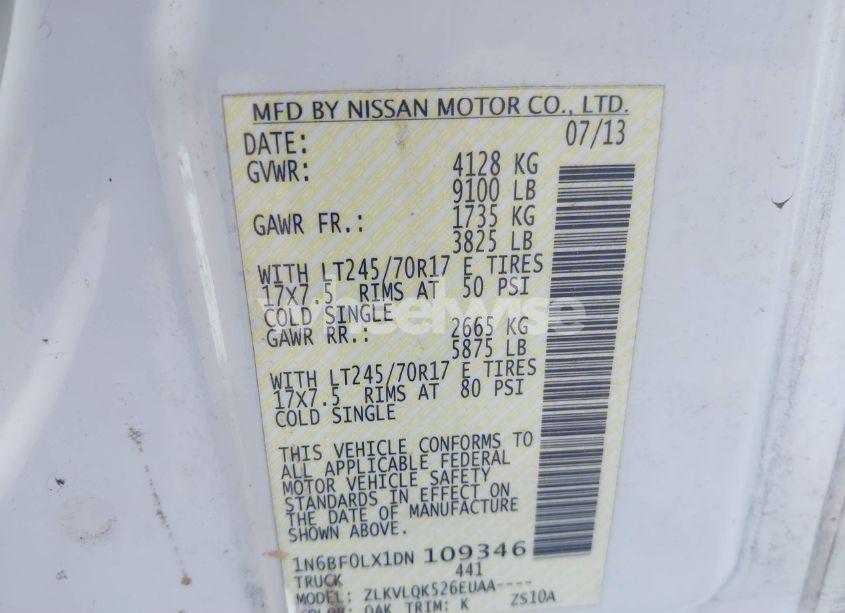 Photo 9 of 2013 Nissan Nv CARGO NV2500 HD S V6 (VIN 1N6BF0LX1DN109346)