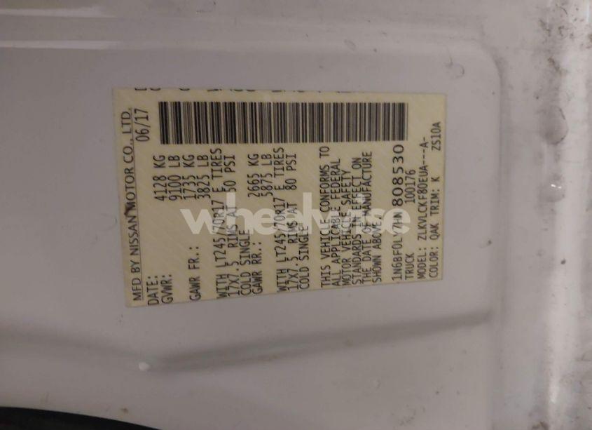 Photo 9 of 2017 Nissan Nv CARGO NV2500 HD S V6 (VIN 1N6BF0LY7HN808530)