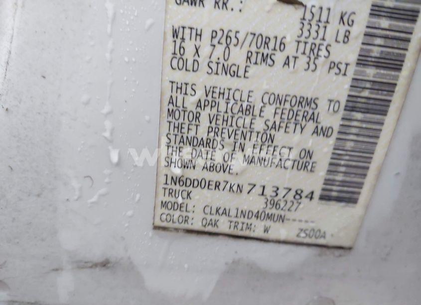 Photo 9 of 2019 Nissan Frontier S (VIN 1N6DD0ER7KN713784)