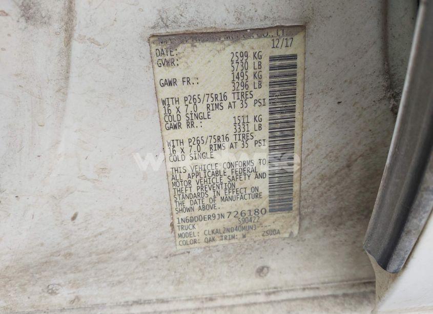 Photo 9 of 2018 Nissan Frontier DESERT RUNNER (VIN 1N6DD0ER9JN726180)