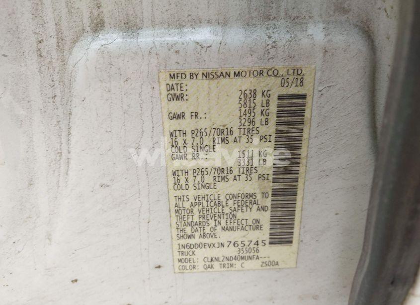 Photo 9 of 2018 Nissan Frontier SV (VIN 1N6DD0EVXJN765745)