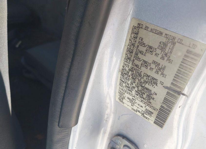 Photo 9 of 2001 Nissan Frontier XE (VIN 1N6DD26S41C355552)