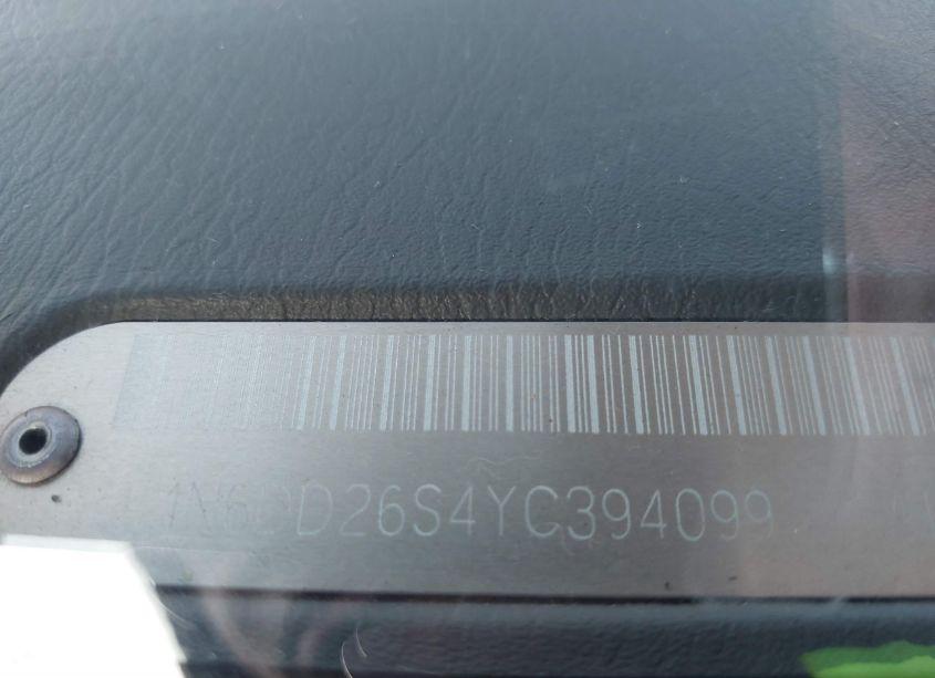 Photo 9 of 2000 Nissan Frontier XE (VIN 1N6DD26S4YC394099)