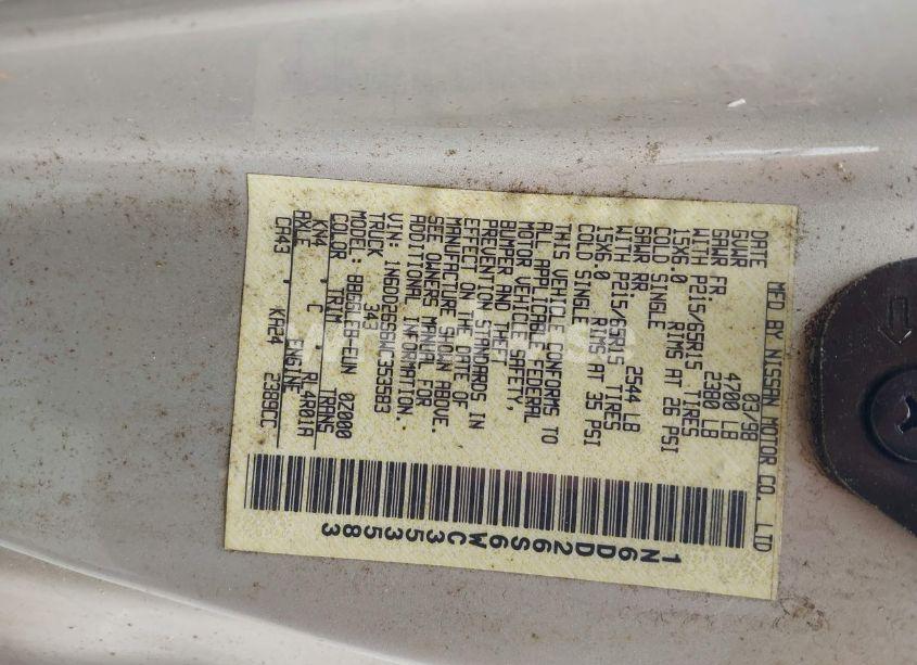 Photo 9 of 1998 Nissan Frontier SE/XE (VIN 1N6DD26S6WC353583)