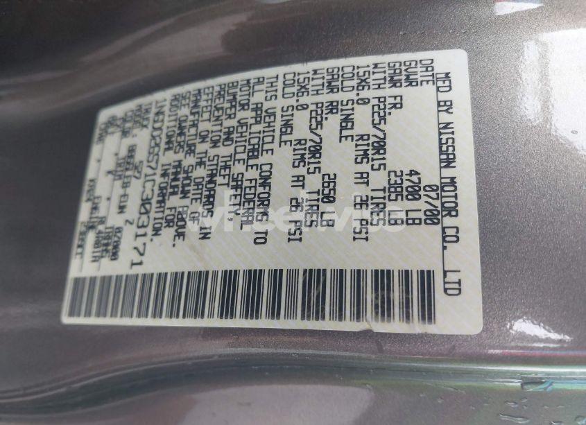 Photo 9 of 2001 Nissan Frontier XE (VIN 1N6DD26S71C303171)