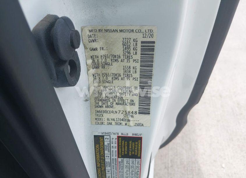 Photo 9 of 2020 Nissan Frontier KING CAB S 4X2 (VIN 1N6ED0CE4LN725848)