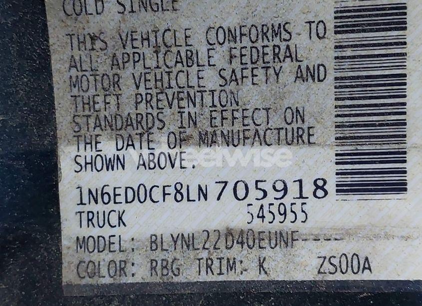 Photo 9 of 2020 Nissan Frontier SV 4X4 (VIN 1N6ED0CF8LN705918)