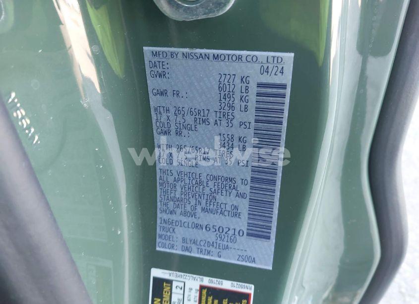 Photo 9 of 2024 Nissan Frontier KING CAB SV 4X2 (VIN 1N6ED1CL0RN650210)