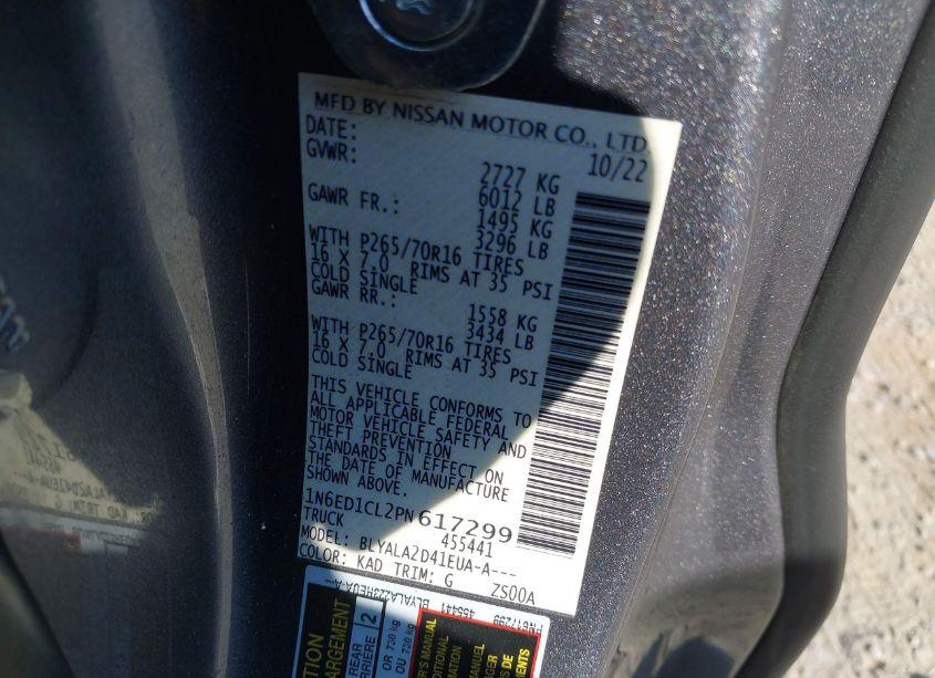 Photo 9 of 2023 Nissan Frontier S 4X2 (VIN 1N6ED1CL2PN617299)