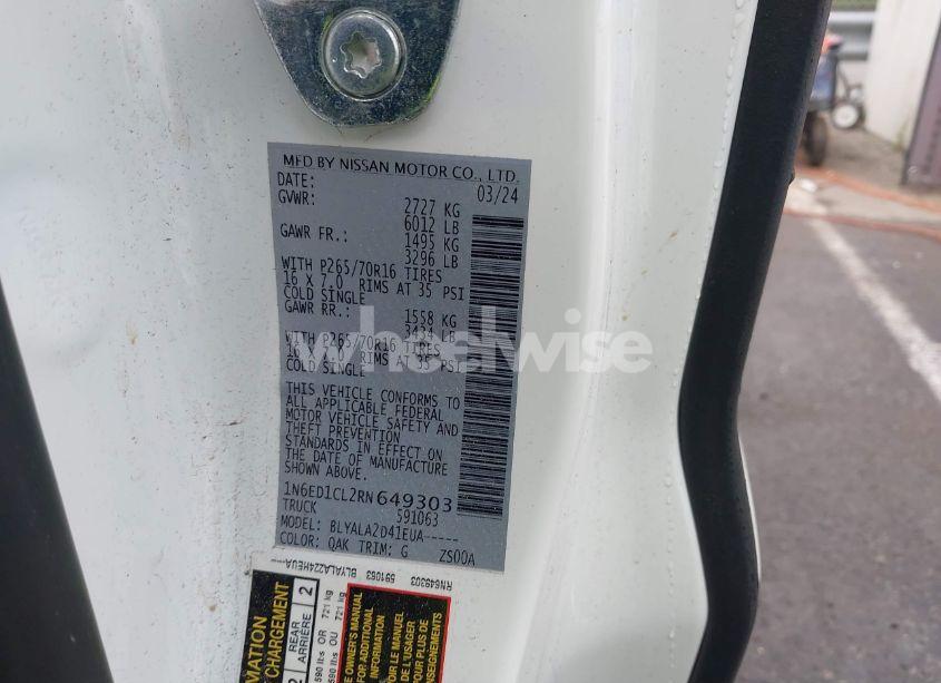 Photo 9 of 2024 Nissan Frontier KING CAB S 4X2 (VIN 1N6ED1CL2RN649303)