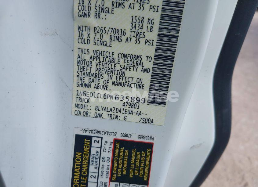 Photo 9 of 2023 Nissan Frontier KING CAB S 4X2 (VIN 1N6ED1CL6PN635899)