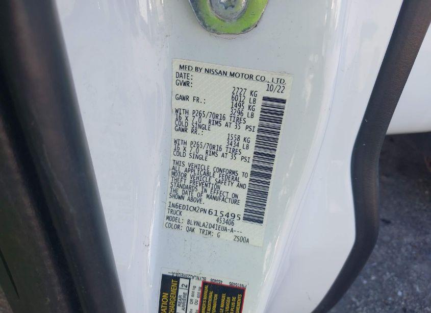 Photo 9 of 2023 Nissan Frontier (VIN 1N6ED1CM2PN615495)