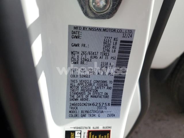 Photo 8 of 2025 NISSAN FRONTIER S (VIN 1N6ED1CM2SN625758)