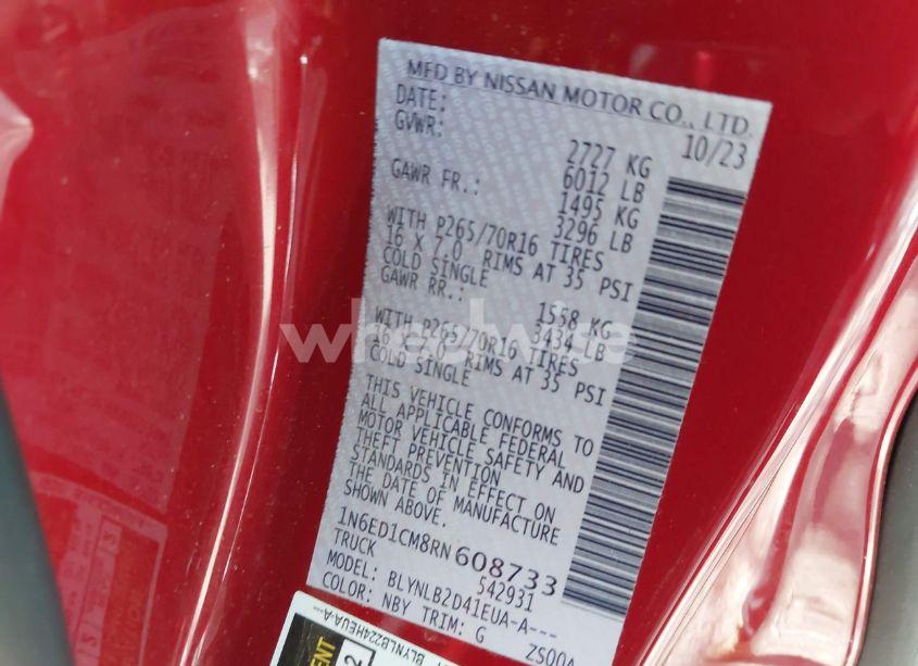 Photo 9 of 2024 Nissan Frontier KING CAB SV 4X4 (VIN 1N6ED1CM8RN608733)