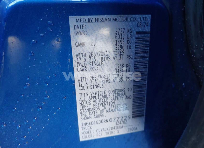 Photo 9 of 2024 Nissan Frontier PRO-X 4X2 (VIN 1N6ED1EJ0RN677225)