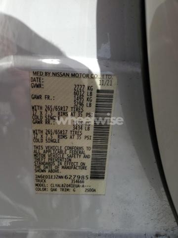 Photo 9 of 2022 NISSAN FRONTIER S N/A (VIN 1N6ED1EJ2NN627985)