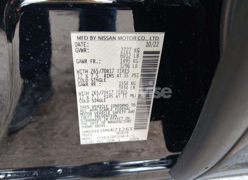 Photo 9 of 2023 Nissan Frontier PRO-X 4X2 (VIN 1N6ED1EJ3PN621261)