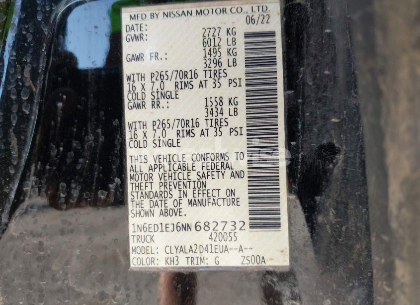 Photo 9 of 2022 Nissan Frontier S 4X2 (VIN 1N6ED1EJ6NN682732)