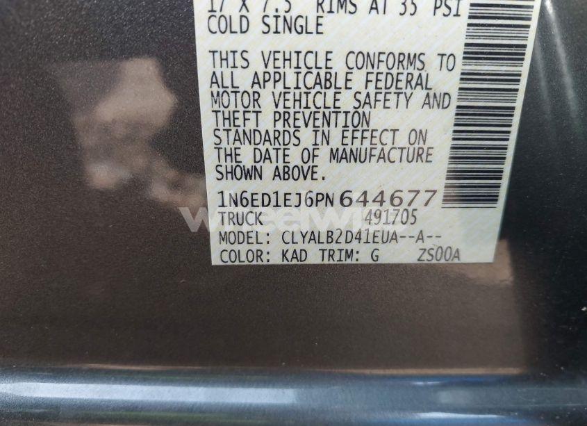 Photo 9 of 2023 Nissan Frontier SV 4X2 (VIN 1N6ED1EJ6PN644677)