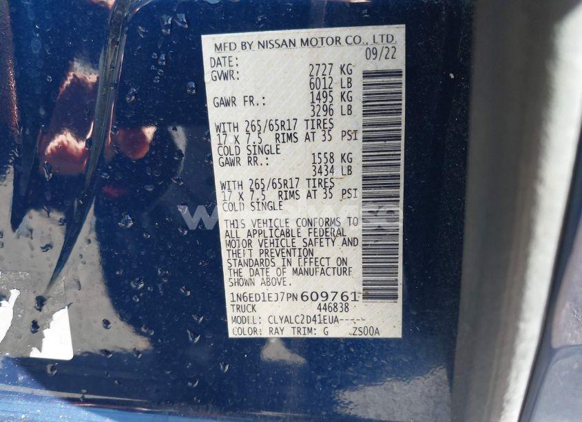 Photo 9 of 2023 Nissan Frontier SV 4X2 (VIN 1N6ED1EJ7PN609761)