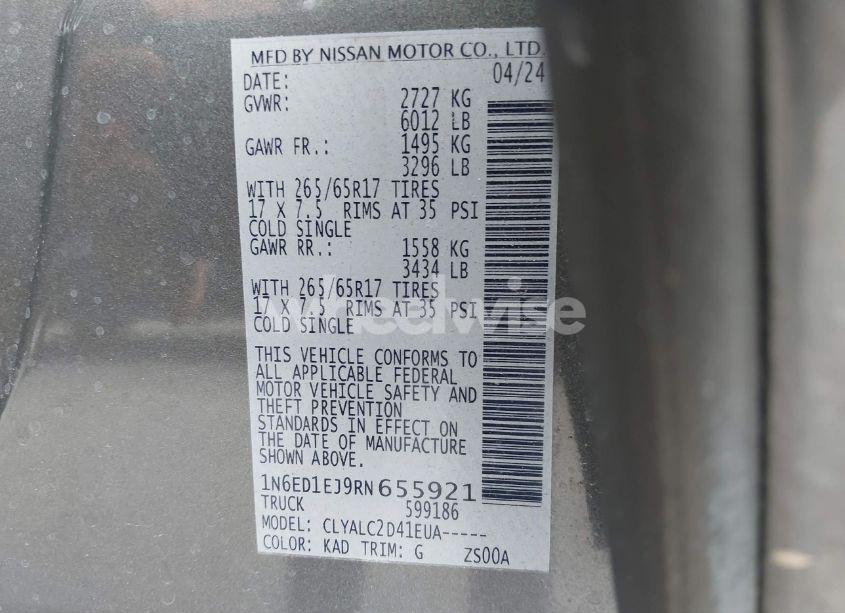 Photo 9 of 2024 Nissan Frontier N/A (VIN 1N6ED1EJ9RN655921)