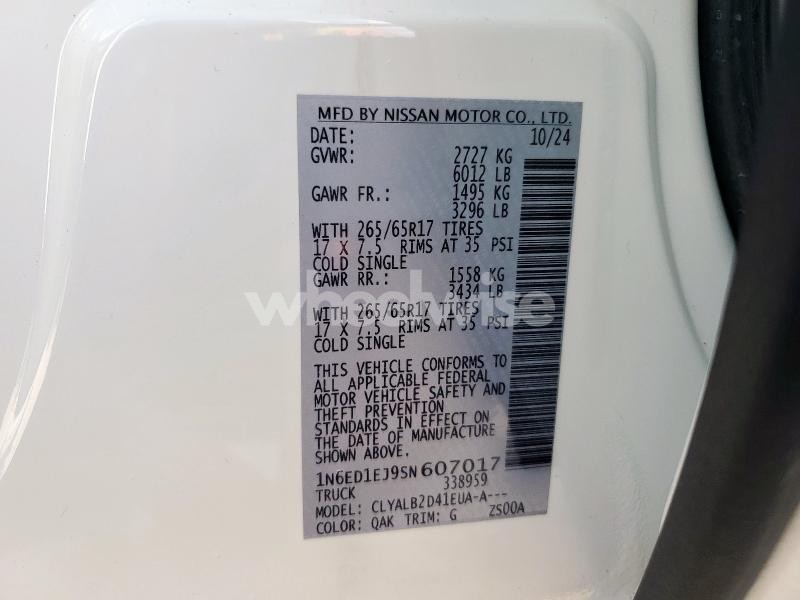 Photo 8 of 2025 NISSAN FRONTIER S (VIN 1N6ED1EJ9SN607017)