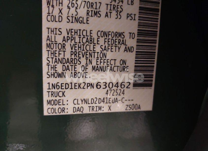 Photo 9 of 2023 Nissan Frontier PRO-4X 4X4 (VIN 1N6ED1EK2PN630462)