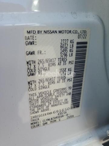 Photo 6 of 2022 NISSAN FRONTIER S N/A (VIN 1N6ED1EK4NN691650)