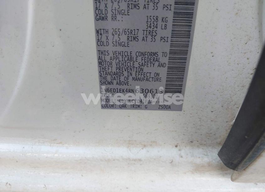 Photo 9 of 2024 Nissan Frontier SV 4X4 (VIN 1N6ED1EK4RN630613)