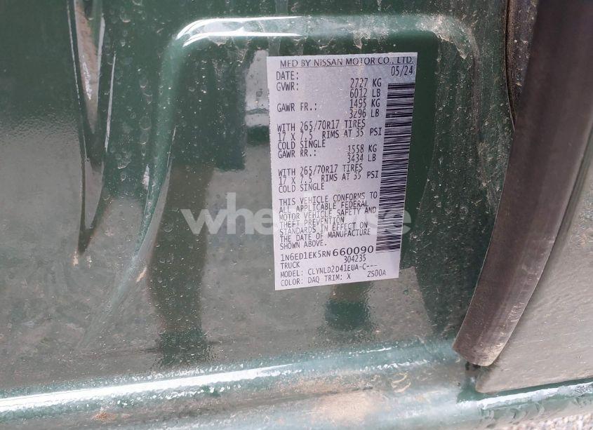 Photo 9 of 2024 Nissan Frontier PRO-4X 4X4 (VIN 1N6ED1EK5RN660090)