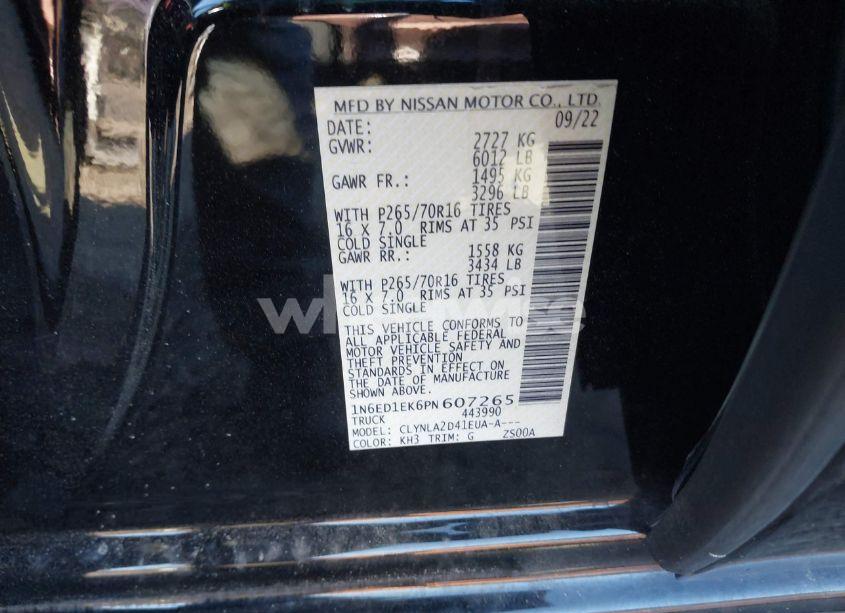 Photo 9 of 2023 Nissan Frontier S 4X4 (VIN 1N6ED1EK6PN607265)