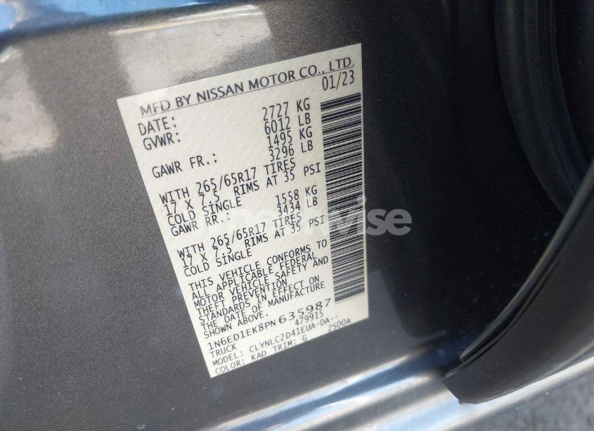 Photo 9 of 2023 Nissan Frontier SV 4X4 (VIN 1N6ED1EK8PN635987)